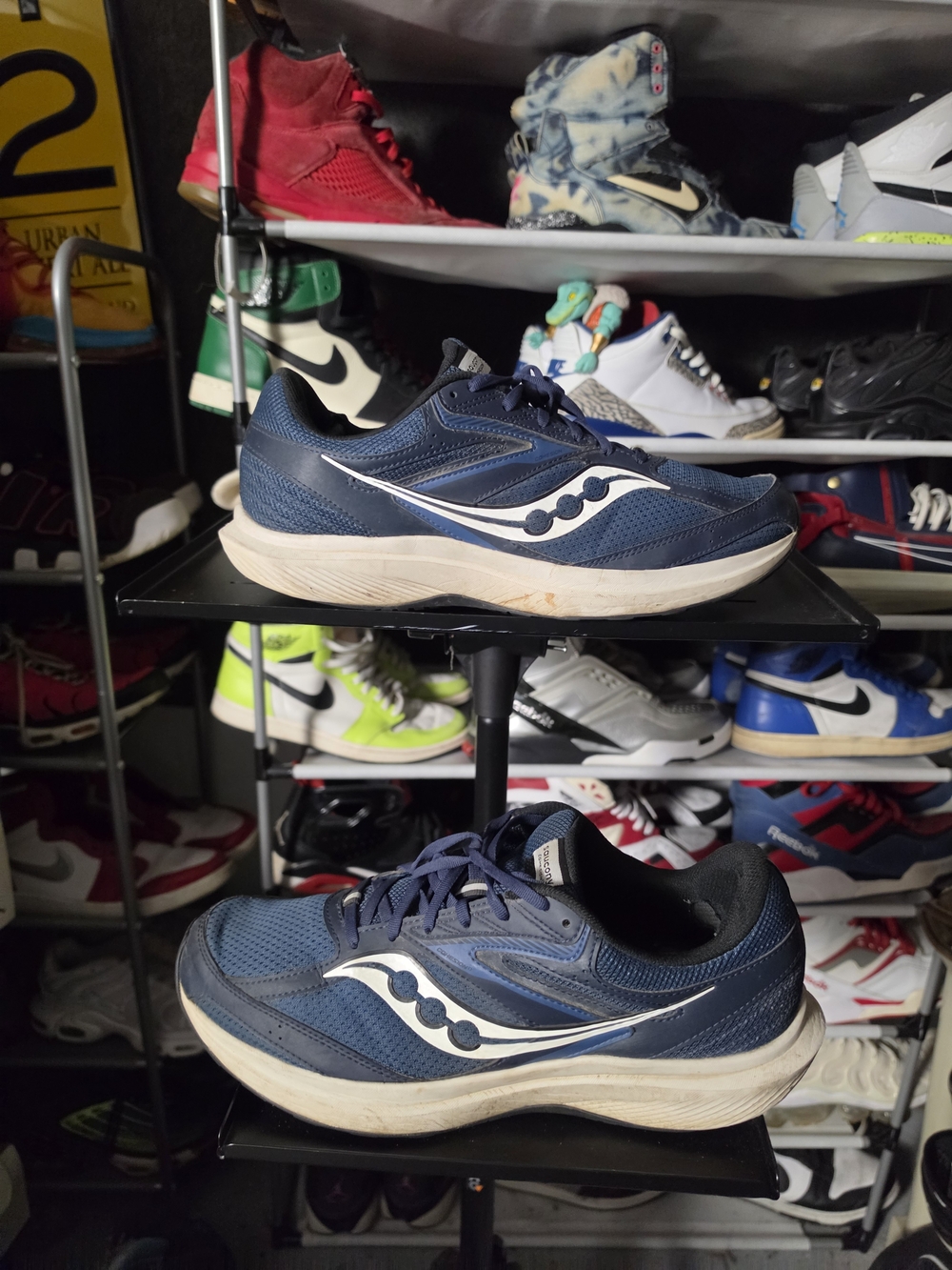 🔥 Saucony Men's Size 12.5 Navy White Cohesion 18 Running Sneakers
